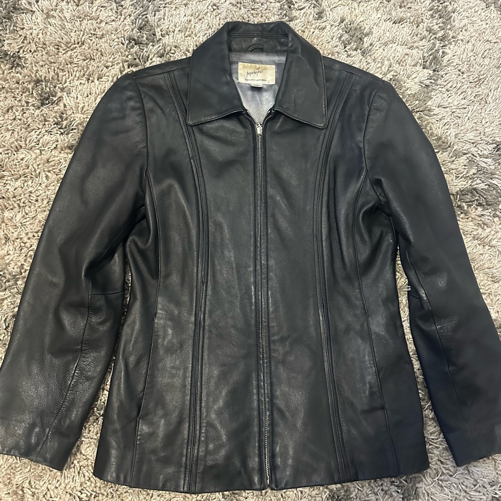 genuine lamb skin leather jacket